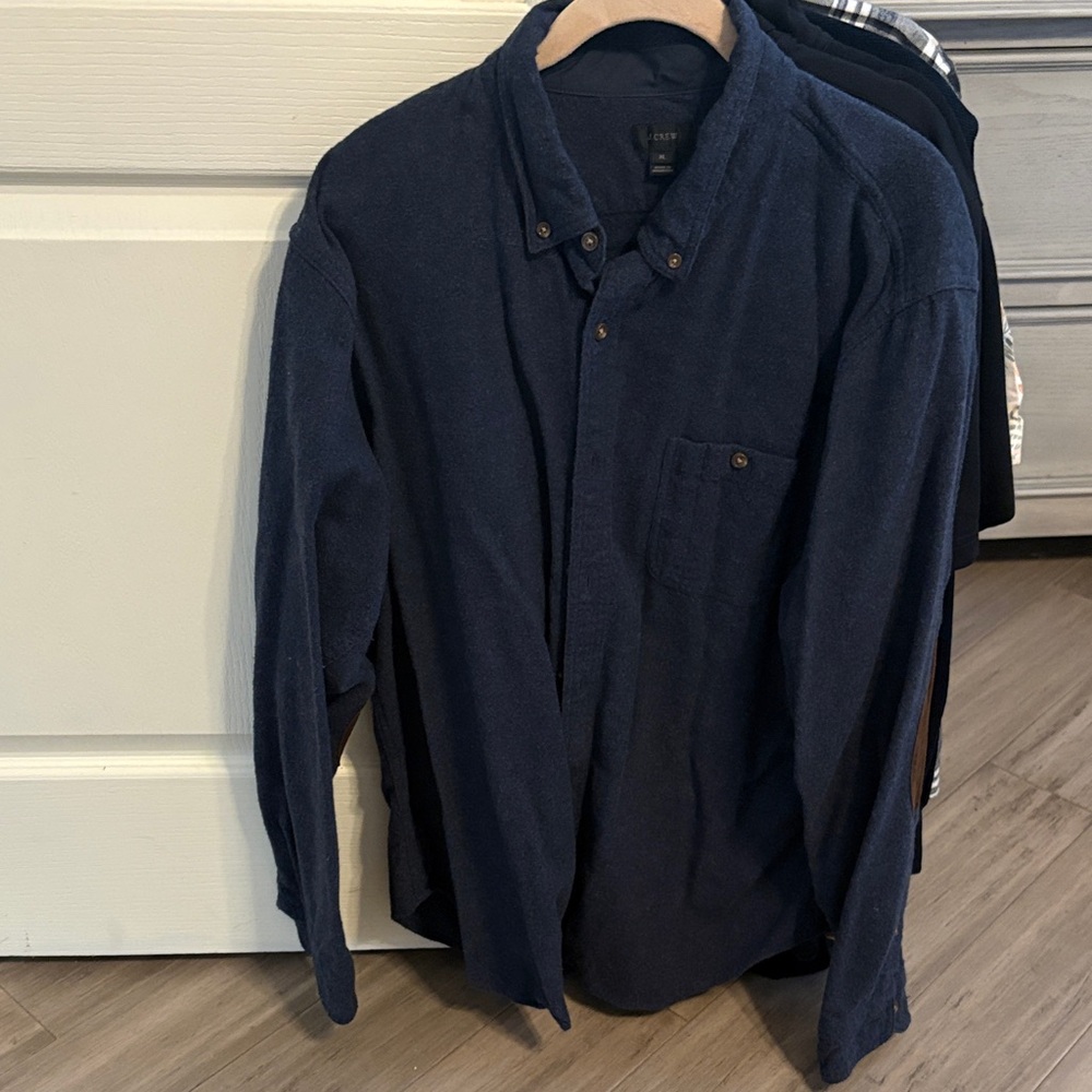 J. Crew Dark Blue Casual Button Down Shirt